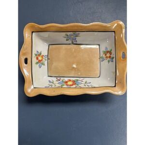 Antique Porcelain Ashtray Made in Japan Vintage 6 1/4 inches by 4 inches